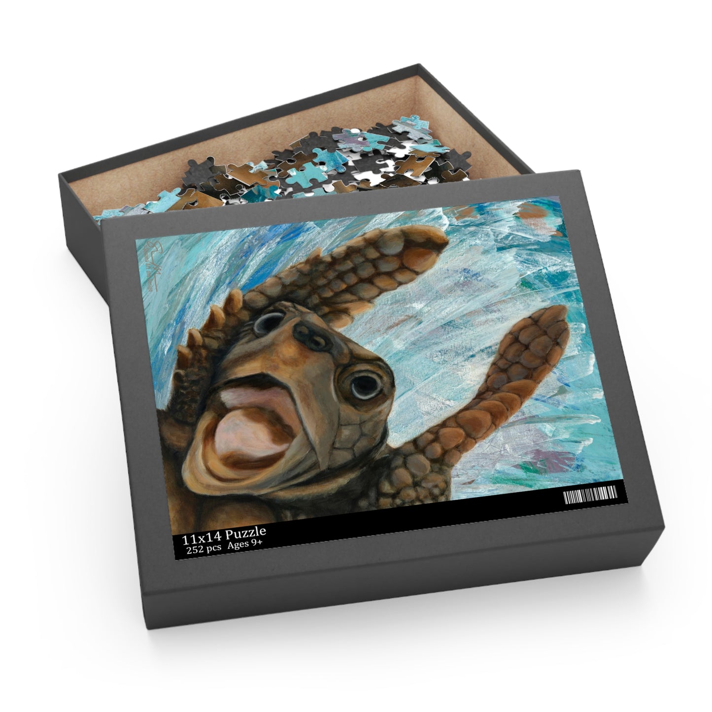 Happy Turtle Puzzle Art
