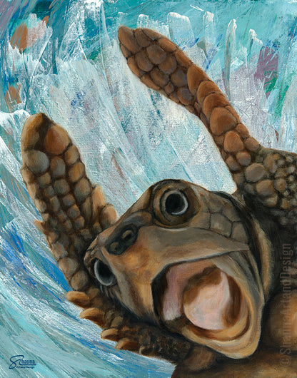 Turtle Riding Wave Turtle Riding Wave – Shauna Art and Design